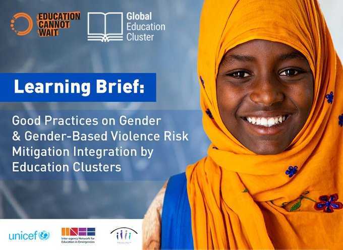 ✔ @GlobalEdCluster launches 🆕 Learning Brief on Gender & GBV Risk Mitigation, developed w/support by @EduCannotWait! ✔ It highlights good practices of Edu Clusters to address the girls’ specific needs/risks in #EiEPC interventions. ✔ More: educationcluster.net/news/new-learn… @UN @QF