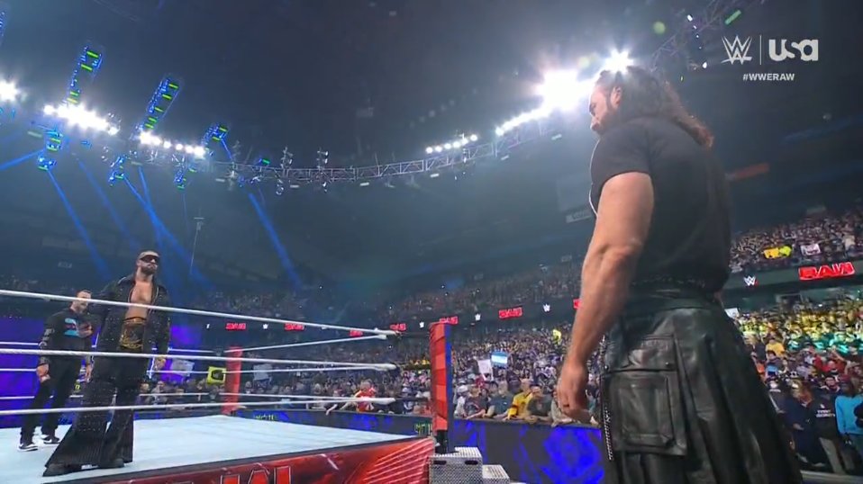 ChandranTheMan's tweet image. We got chaos, we got SUPERSTARS, we got unpredictability,  we got cursing, we got fire promos, and we got blood.

This is as close to the attitude era as we've been in decades. Tonight's #WWERaw    was an all timer. What show.