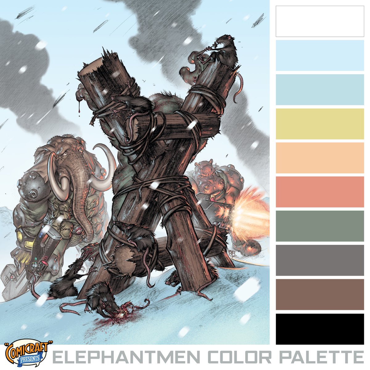 Elephantmen 2261 Season One: The Death of Shorty #1 Written & Created by: @RichStarkings Illustrated by: @AxelMedellin Featured Art: Boo Cook Issue one available digitally on Amazon: amazon.com/gp/product/B07…� #comics #elephantmen #sciencefiction #hipflask #comicraft