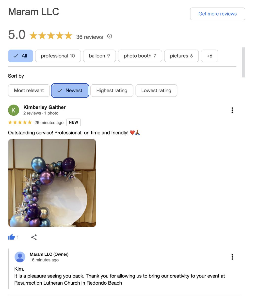 maram_bula's tweet photo. Kim Gaither called 📱us to bring our #creativity to her Sister Linda’s #60th #birthday with 🎈#balloons #balloongarland at #resurrectionlc in #redondobeach #nextdoor #ocmoms #marambucreativity @marambula.com https://t.co/nEbJ7zaE2P