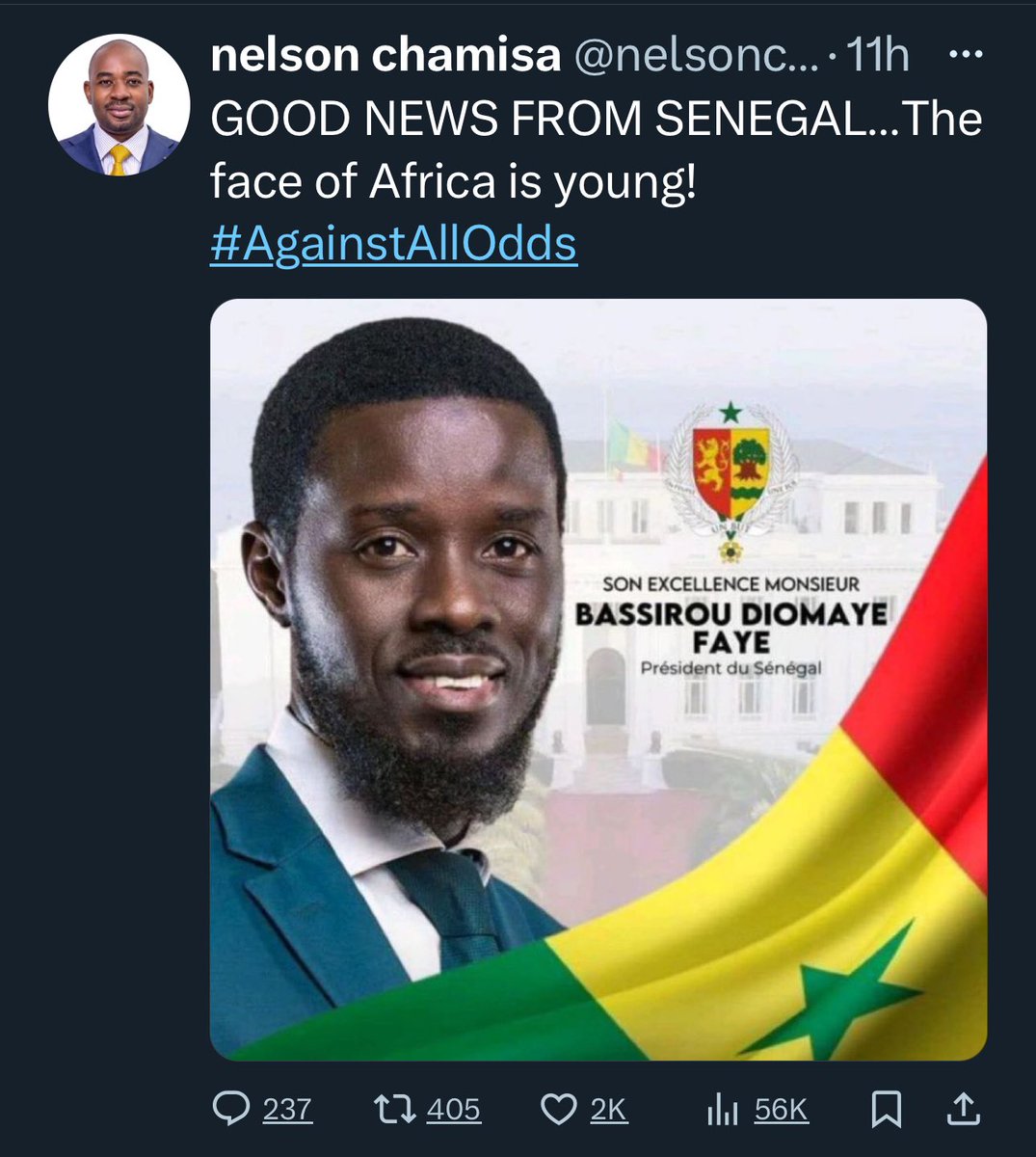 Great news! Faye is an exceptional PAN African leader who possesses a clear ideology and has established strong structures that have undoubtedly captured the attention of the electorate. It’s essential to highlight that he’s not a mere puppet influenced by Western powers. Despite