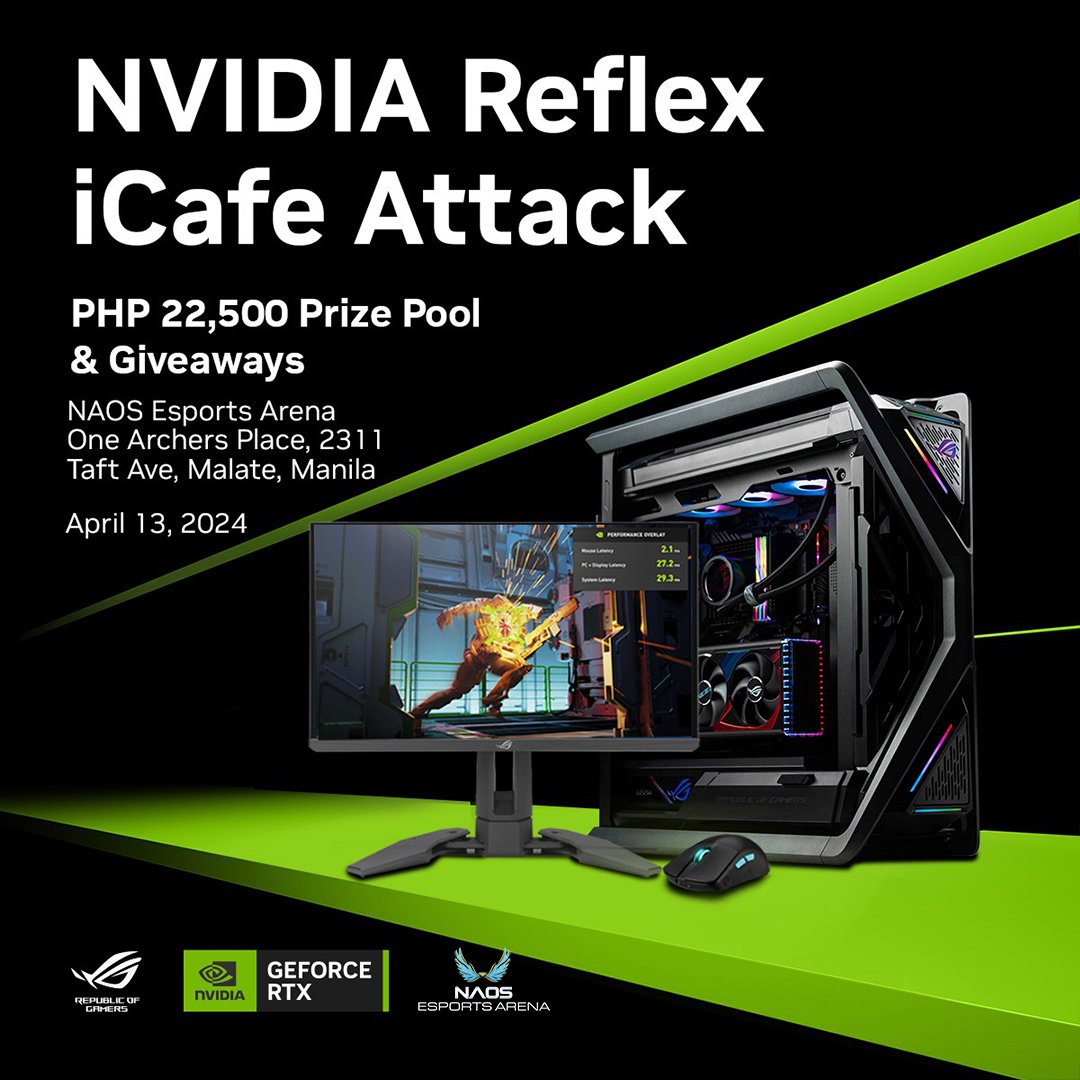 naosarena's tweet photo. 🔥🎮 Calling all Valorant Teams! Join the ASUS-NVIDIA Tournament on April 13, 2024, at NAOS Esports Arena, Manila. 
Free registration, 22,500 PHP prize pool, and 16 teams wanted! 

🎮 ROG Swift Pro 540Hz PG248QP Demo

Don't miss out – register now! 🔗https://t.co/14x7E2c31h https://t.co/1fKDUbB5dD