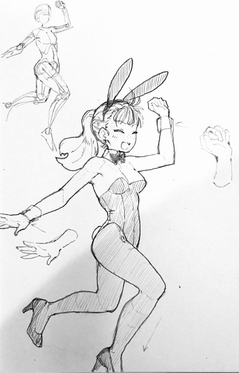 お絵描き練習バニー4

ポーズ参考『川口イッサ おんなのこイラストポーズ集 自然でかわいい日常ポーズ350』 