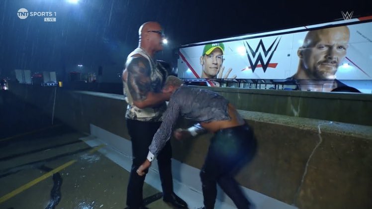 WrestlingEdge's tweet photo. John Cena and Stone Cold will take out The Rock at WrestleMania. https://t.co/0WrdCwKjgL