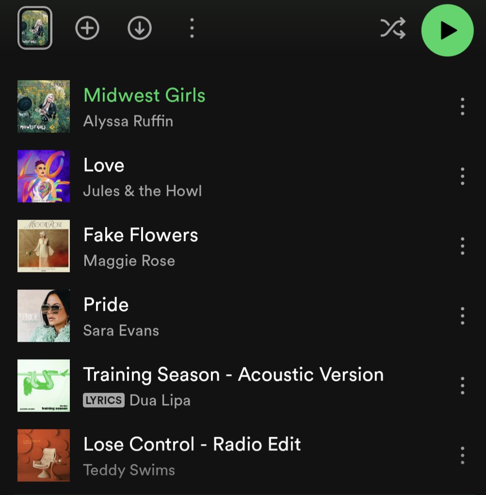 'Midwest Girls' made it on the @Spotify #editorialplaylist #ReleaseRadar! Shout out to @JulesandtheHowl who is right there with me! #OffTheRowRecordingStudio #alyssaruffin #MidwestGirls #highway83records #nashvillerecordingartist #independentartist #TCMA #ACMA #MCMO #womeninmusic