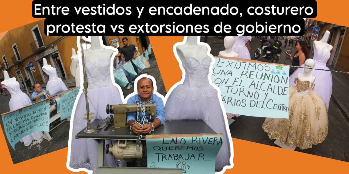 quorum_mx's tweet image. ✊🏾🧵👰‍♀️"Venir a #Puebla a trabajar es una pesadilla", dijo Mario Tobón, costurero de la #Mixteca que cerró las calles del centro con #vestidos de novia y su máquina de coser, denunciando #extorsiones del Ayuntamiento que le impidieron emprender su negocio.
infoquorum.com/notas/2024/03/…