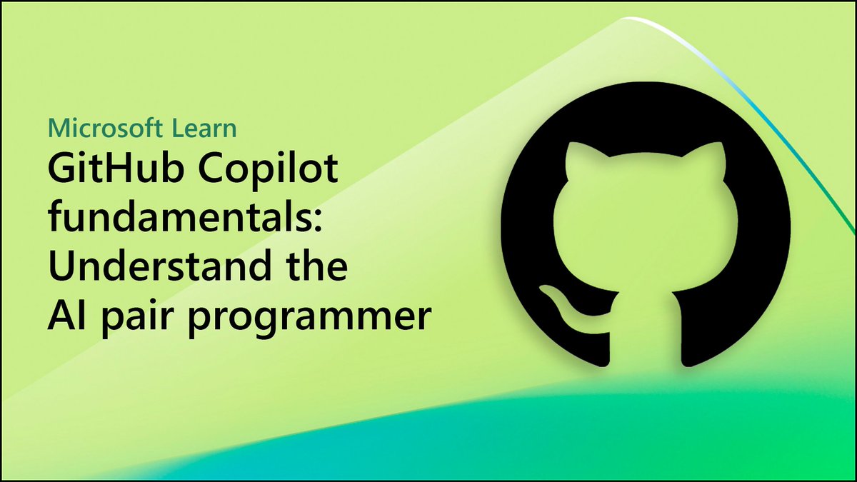 Improve developer productivity and foster innovation with GitHub Copilot. Explore the fundamentals of #GitHub #Copilot in this free training path from Microsoft Learn. msft.it/6014cgAwY