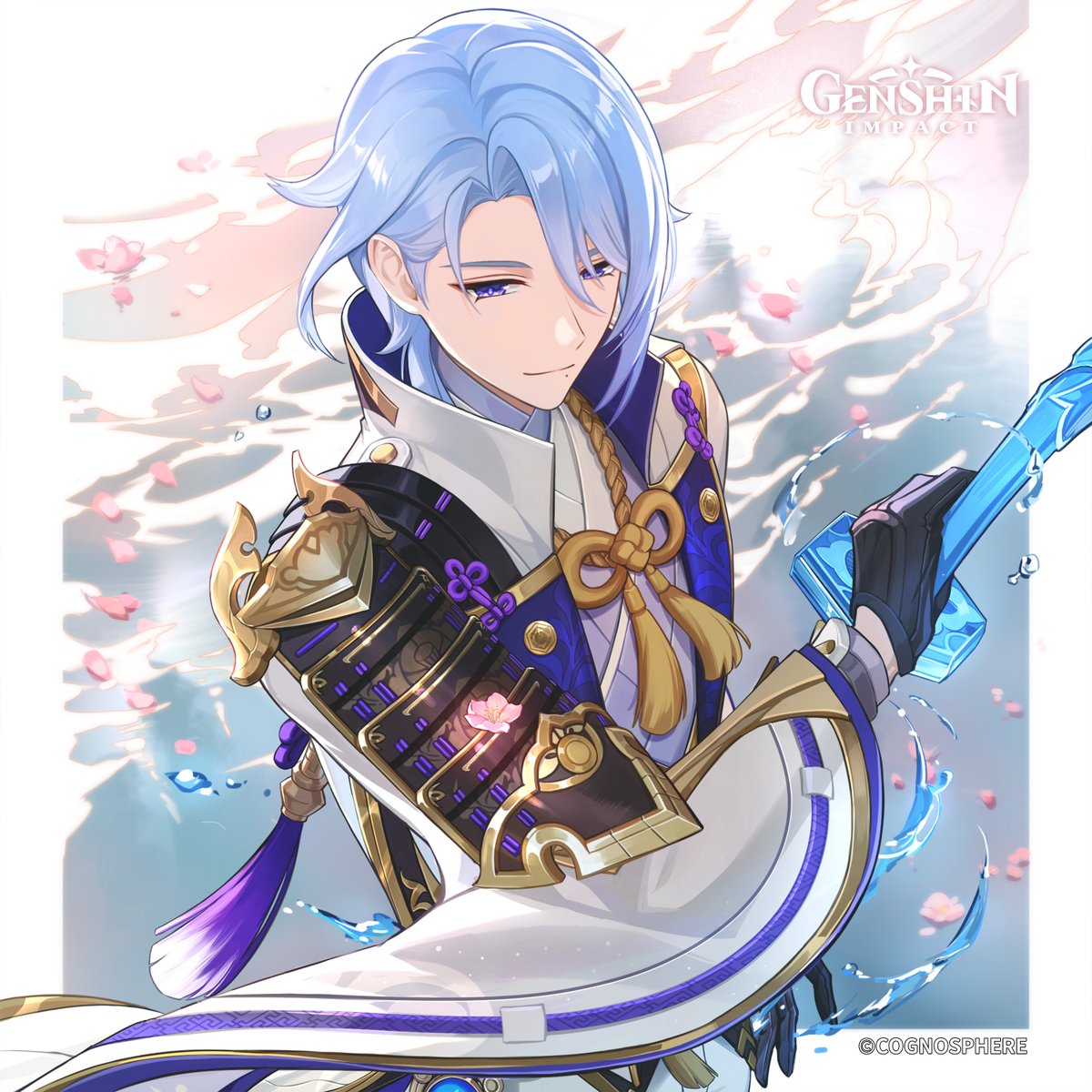 Happy Birthday, #KamisatoAyato!

Each time we spar, your swordsmanship just seems to improve remarkably. It's truly astonishing.
"Spring ripples thaw winter ice, falling blossoms pierce iron armor" ...I must say, there's something singularly elegant about sword-dancing amidst a