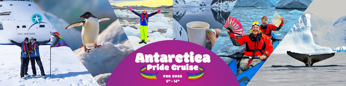 Planetdwellers's tweet photo. A Pride Cruise to Antarctica on a beautiful boutique expedition ship, a trip of a lifetime happening in February 2025. Join us. Enquire or book today. 🐧🐧
https://t.co/SyYSHmbACU https://t.co/JQbFO8jItd