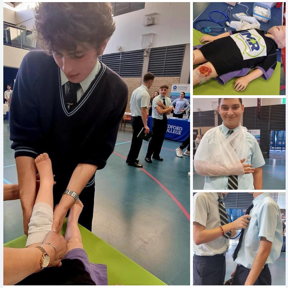 AbsoluteMedResp's tweet photo. Some possible future Paramedical or Nursing Healthcare Heroes in the making👏🏻🚑

Our 1st high school expo for 2024 Students explored a stethoscope and learnt about various bandaging techniques while discovering exciting career pathways out of hospital and hospital patient care https://t.co/eyhW9zBj5Y