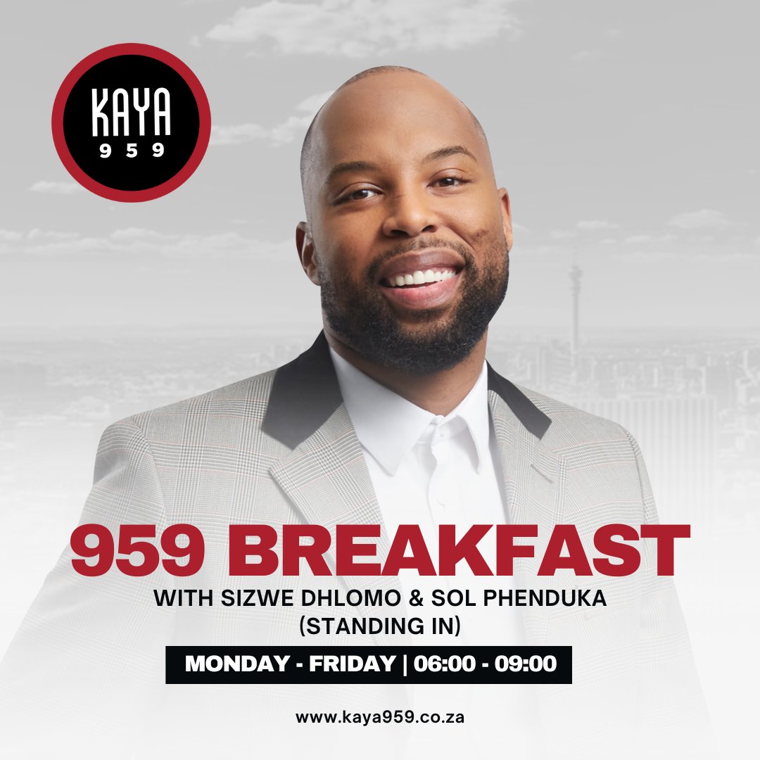 KayaOnAir's tweet photo. Welcome to #959Breakfast with @SizweDhlomo &amp; @Solphendukaa!

Coming Up: 
- #FirstThingsFirst
- Movies in #CluedUp
- Artists with Famous Kids in #SingItBack, sponsored by @miwayinsurance 

Happy Tuesday!

☎️086 0000 959
📷063 688 0959
📷https://t.co/adNIRAQIHj
📷DStv Ch 861 https://t.co/yJoxSmYffi