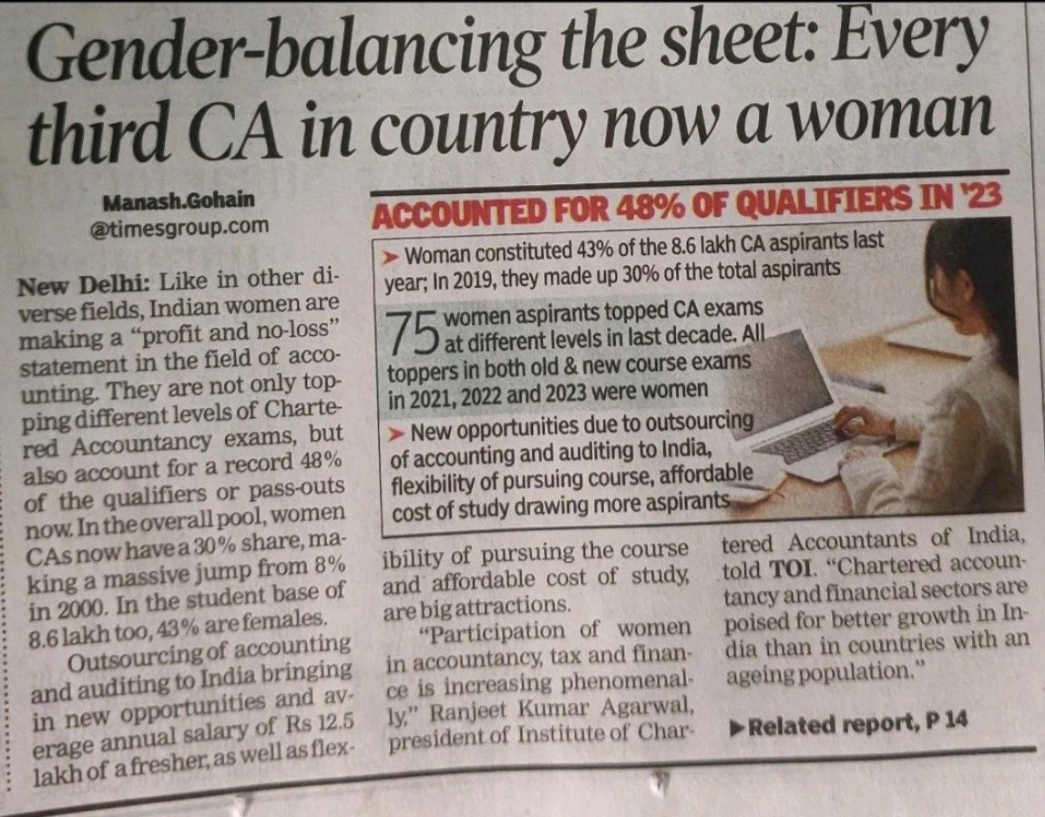 'Empowering women in audit, tax & finance field isn't just about equality; it's about unlocking the full potential of our economy and society.'

Naman🙏🙏🫡🫡

#womenempowerement @icai #caaspirants #cajobs #cacommunity #castudents #caexams #icaiexams