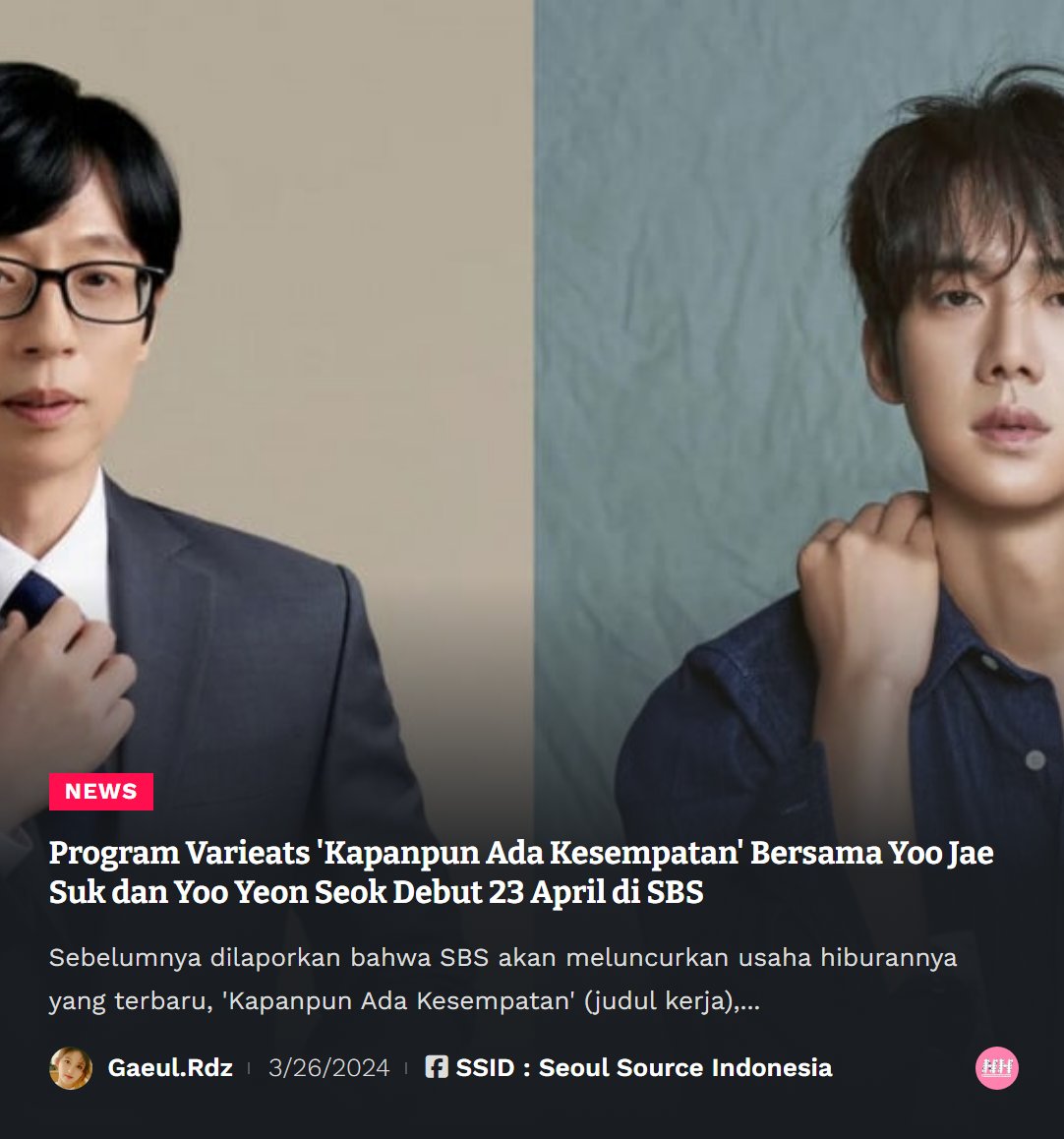 #WheneverTheresAChance
#YooJaeSuk
#YooYeonSeok
#NewShow
#SBSVariety
✨gaeul.rdz