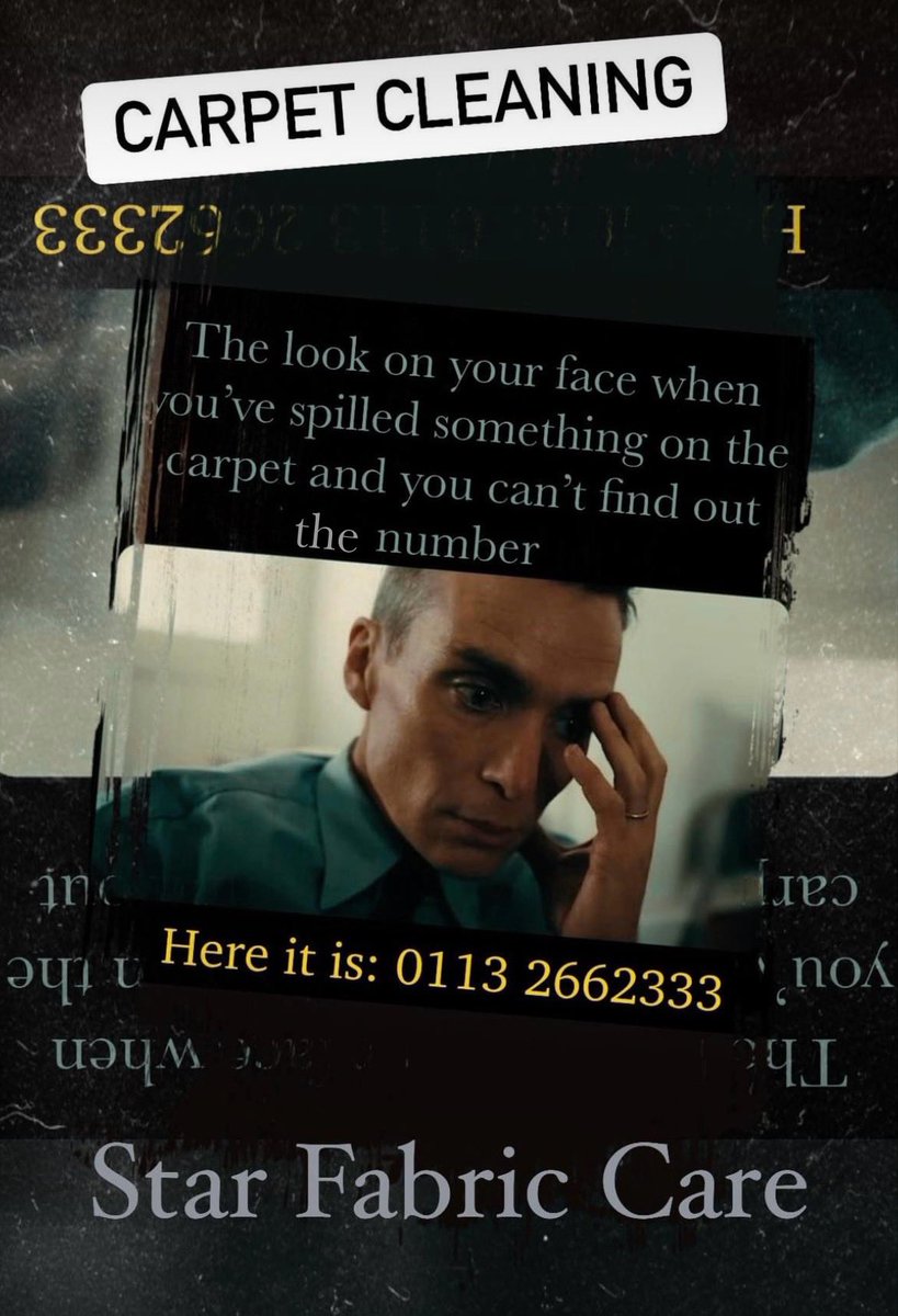 A customer this morning had this exact feeling😆 keep our number to hand people! 0113 2662333 👍🏻 #carpetcleaning