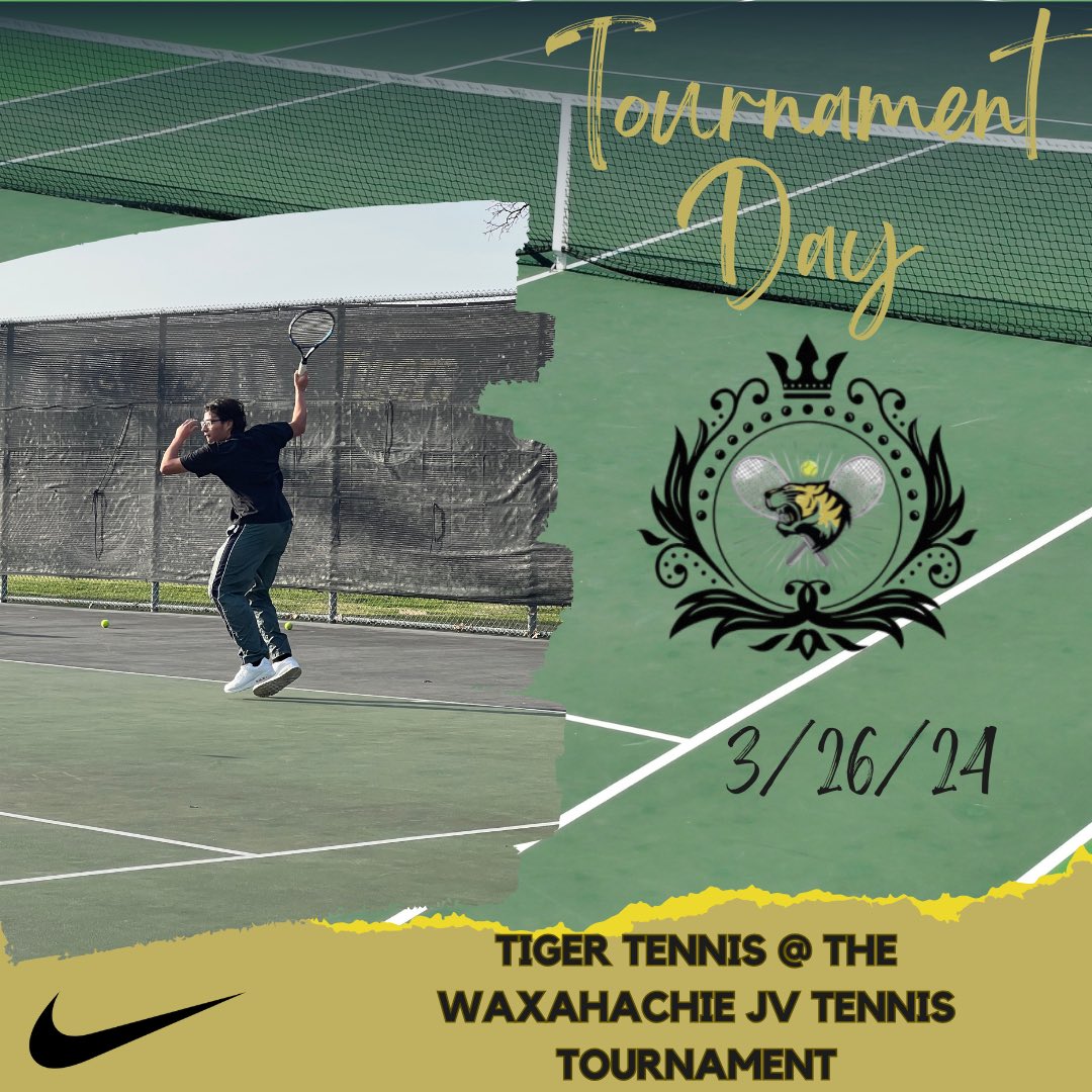 Waxahachie JV Tennis Tournament 📍Waxahachie, TX 🗓️Tuesday, March 26 🕛8AM Your JV Tiger Tennis players are ready for this tournament before their District Tournament on April 1st, no April Fool’s! @IISDAthletics @IrvingHigh @NguyenEducator