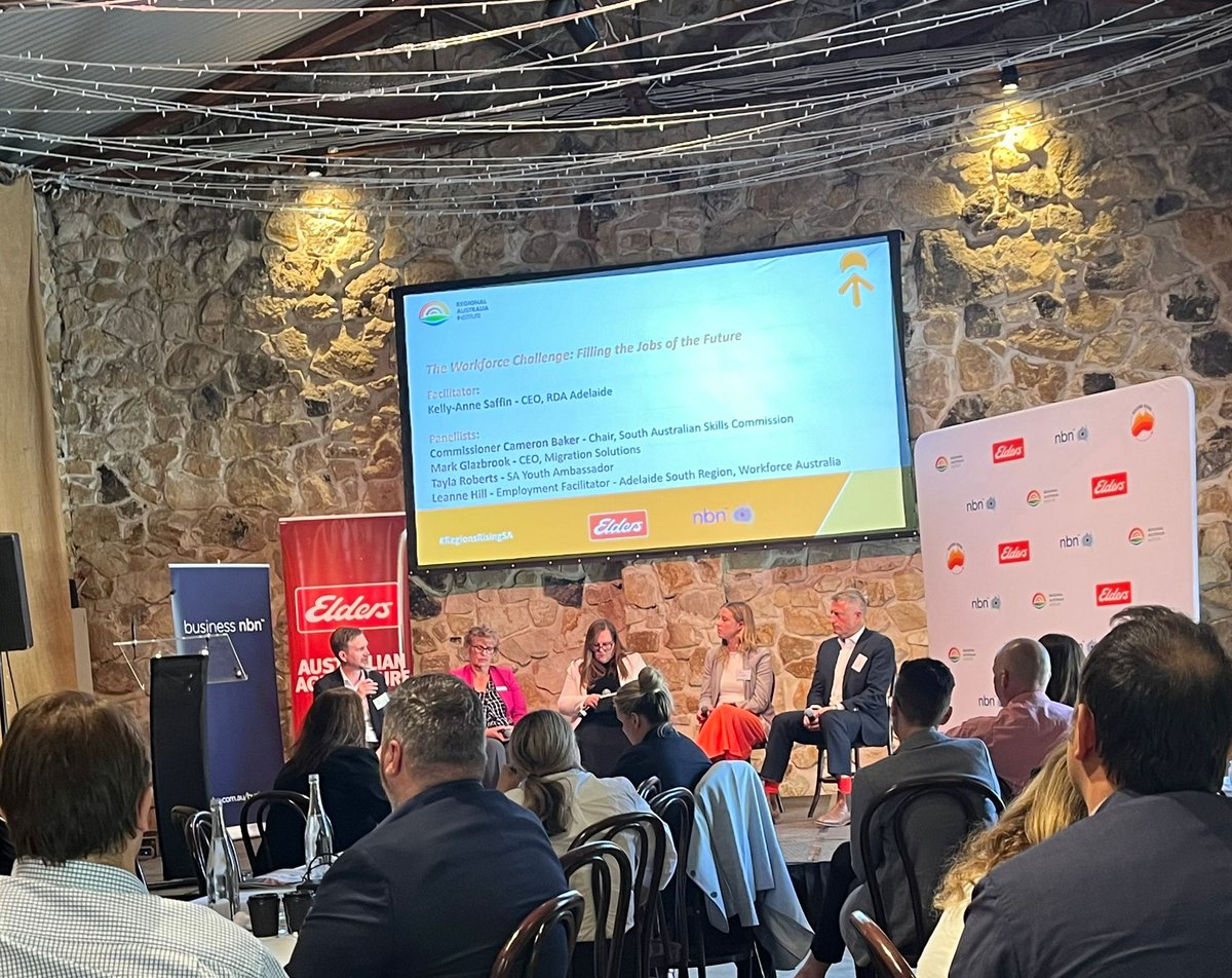 Today GPSA attended the @RegionalAus's Regions Rising South Australia event which brings together industry experts, economists, regional & government leaders to discuss the issue affecting regional communities: jobs & skills, housing, population, liveability, productivity & more.