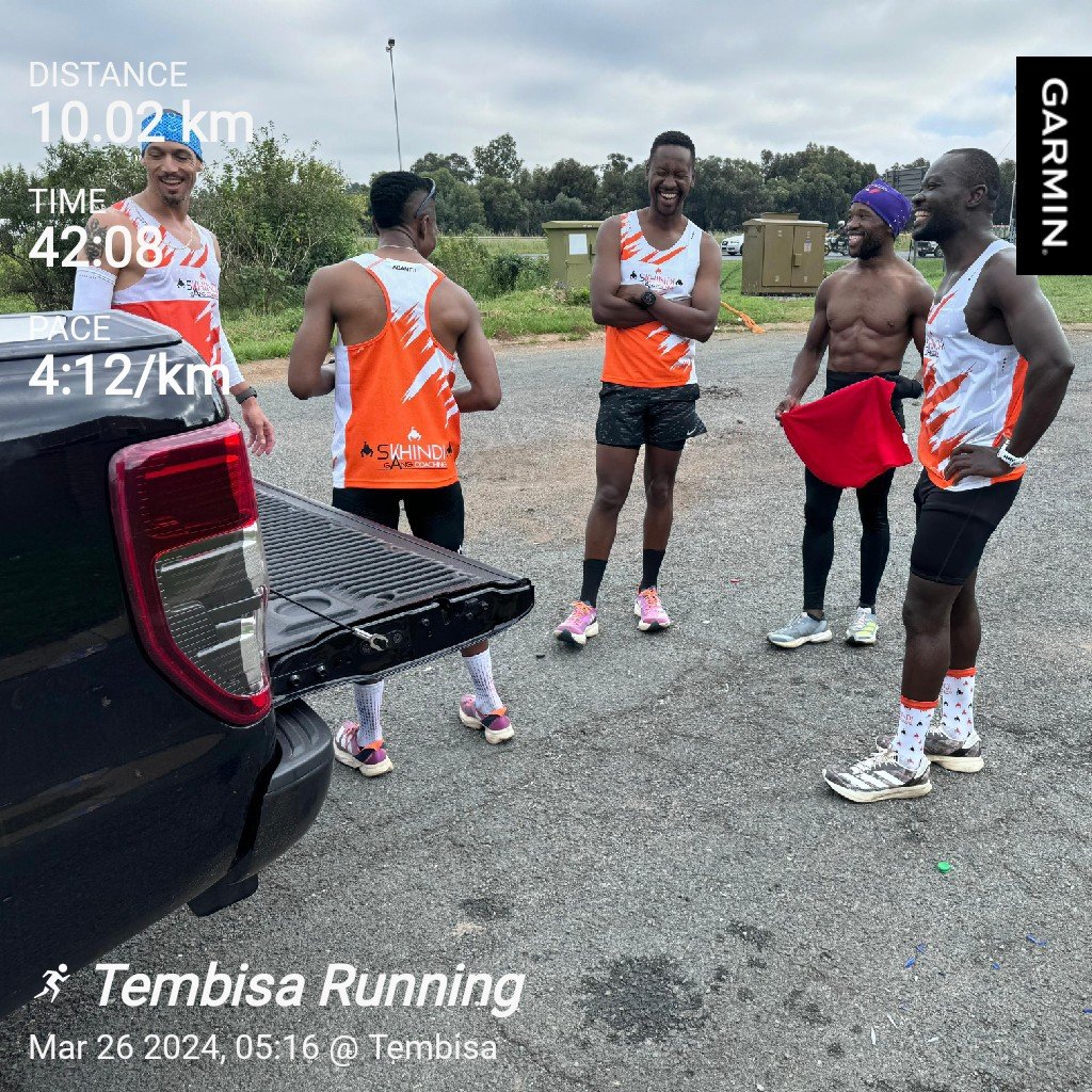 If it's hard 😉 do it twice ²/² 10km on a Tuesday 
#RedSkippa #skhindigang
#FatCatAC #LiveAnyway
#WhoAreWe #Oksalayosila #tinitwitter #vakashaeswatini #10YearsOfRunning #RunningWithTumiSole
#10YearsOfTrailblazing 
#10YearsOfFatCatsAC Kutinikela Sgcoko Siyancinca 😊