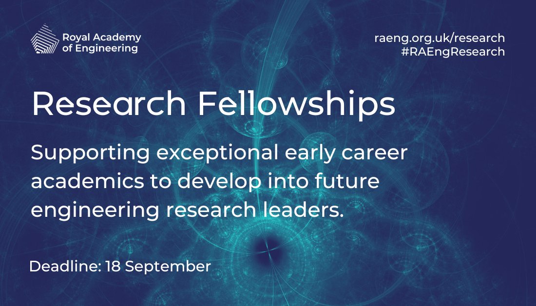 Ready to take your research career to the next level? Apply to our Research Fellowships scheme to gain up to £625,000 in funding and long-term support. For researchers based at UK research institutes and universities, apply now: raeng.org.uk/research-fello…