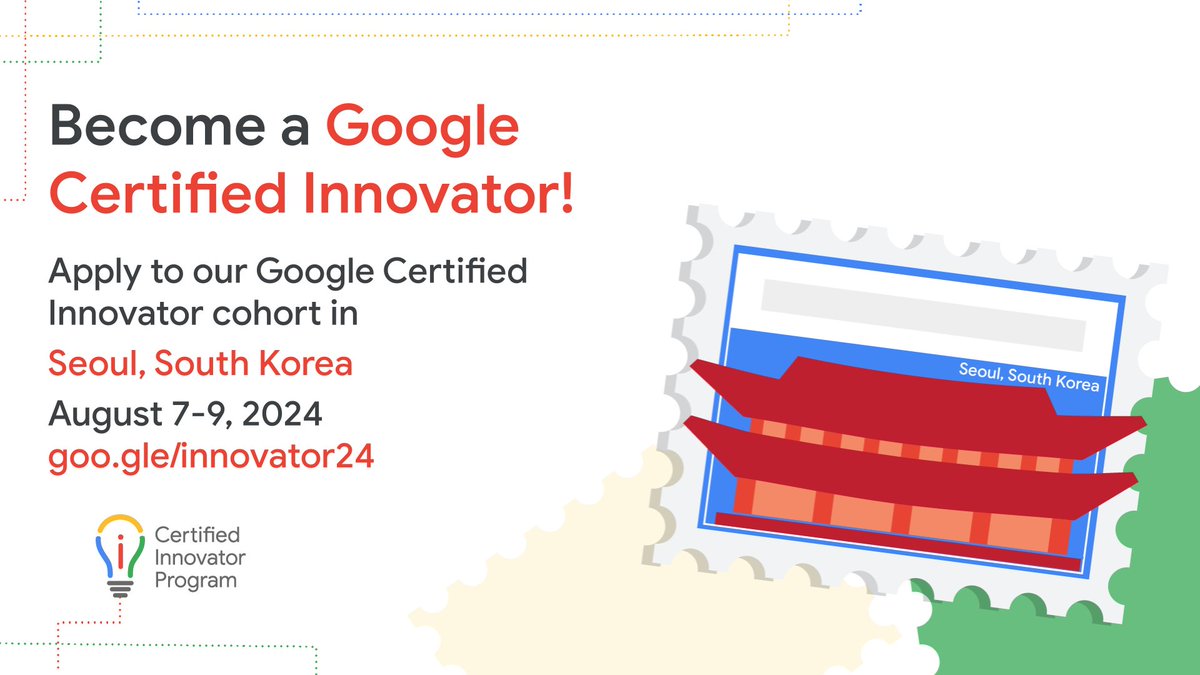 Just two weeks to submit your application to the Google Innovator Academy in Seoul.  #googlechampions #SEO24 #google4edu edu.google.com/intl/ALL_au/fo…
