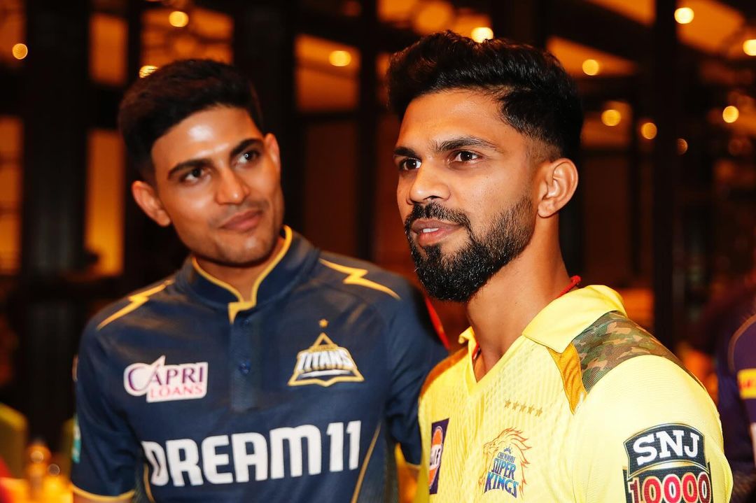 ChennaiIPL's tweet photo. Shubh-Morning 🤝 Rutuesday! 

#CSKvGT #WhistlePodu #Yellove 🦁💛 https://t.co/JbHdEZ7Uh7