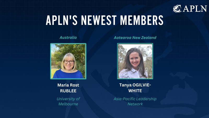 APLN is pleased to welcome two new senior network members! 
🔹 Prof. Maria Rost Rublee @mariarostrublee 🇦🇺, @UniMelb and @WIIS_Aus  
🔹 Dr. Tanya Ogilvie-White @TOgilvieW 🇳🇿, @APLNofficial and @PacificForum

Click here to view our full list of members: apln.network/members/all