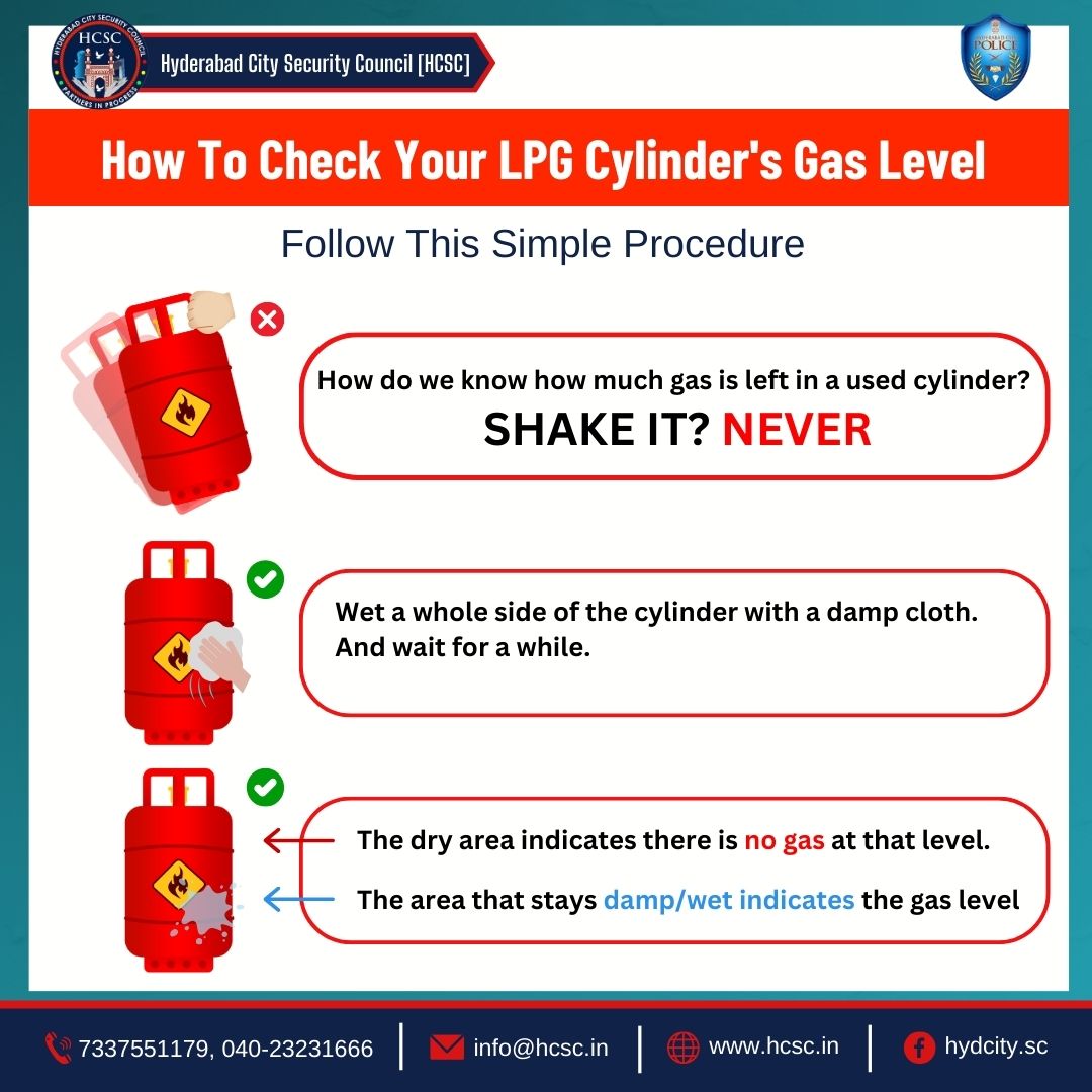 🔍 Curious about your #LPG cylinder's gas level? 🏮 Here's a simple trick! 🚫 𝐒𝐇𝐀𝐊𝐈𝐍𝐆 𝐈𝐓? 𝐍𝐄𝐕𝐄𝐑!🚫 Instead, wet one side of the #cylinder with a damp cloth and wait. The dry area indicates no #gas, while the damp/wet area indicates the gas level.🤚 Easy, right?…