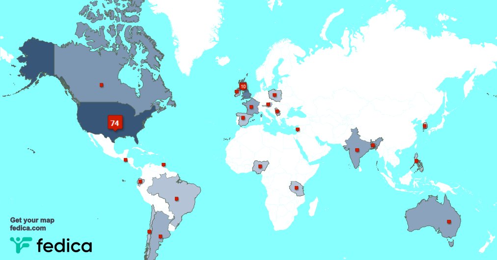 I have 11 new followers from USA last week. See fedica.com/!Ramonstar95