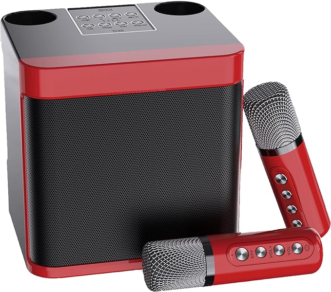 JIEFOCH Karaoke Machine 
#portable #bluetooth #karaoke #speakers 
#2wireless #microphones #sound #quality 
#long #batterylife #availablenow #dubailife