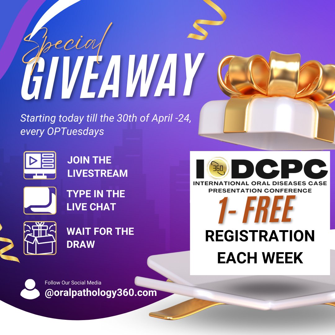 MandanaDonoghue's tweet image. 🎉 Exciting News Alert! 🎁 Starting today until April 30th, special giveaway during our OPTuesdays Livestreams! 🌟 Win a FREE conference registration each week! 🎟️ #Giveaway #OPTuesdays #ConferenceRegistration #iodcpc24
🔴Click on this link to join youtube.com/live/fYgG2KIV6…