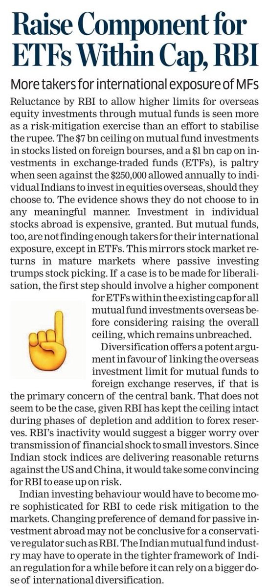 Interesting edit article in the Economic Times today.