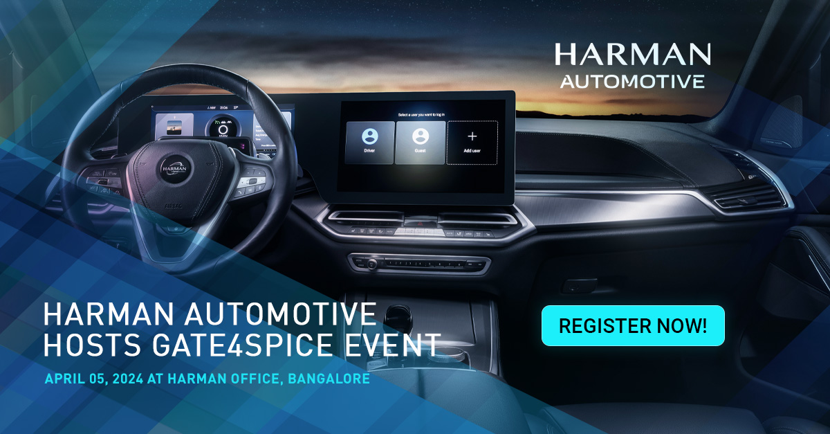 HARMAN Automotive is excited to announce the upcoming Gate4Spice event being hosted at our Bangalore office! Register now for more details: bit.ly/4cvHo4i

#automotiveindustry #thinkautotechthinkharman #SoftwareDevelopment #ProcessImprovement #Gate4Spice