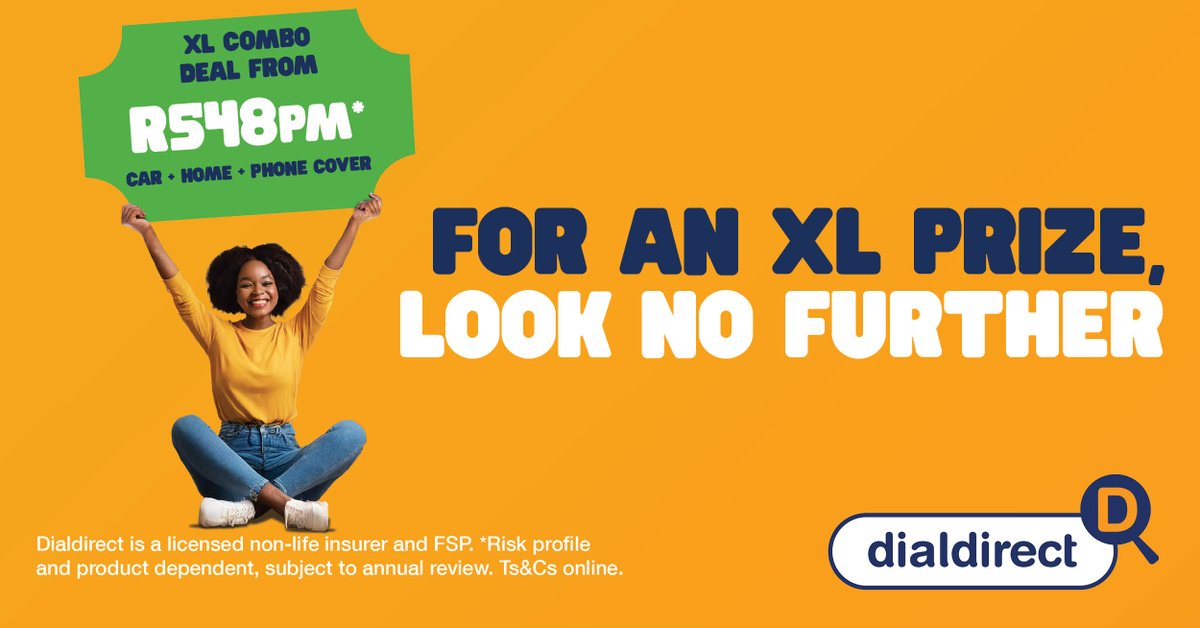 Will you be our next March winner?   For an entry into the draw, and the chance to win R2000, copy, paste and complete this sentence:   I #LoveDialdirect ‘s XL COMBO.  It includes car insurance + home insurance + ??? Don’t guess, visit 👉  dialdirect.co.za/products/combo…