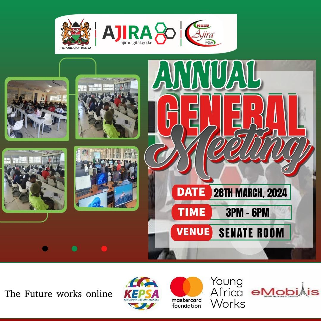ajiradigclub's tweet image. We shall Be having our AGM on the 28th of March, to update all our members on how the club has been running the whole semister and most Importantly we shall be recognizing the dedication of our Fourth years by awarding them Certificates.
#futureworksonline #Ajiradigitalprogram