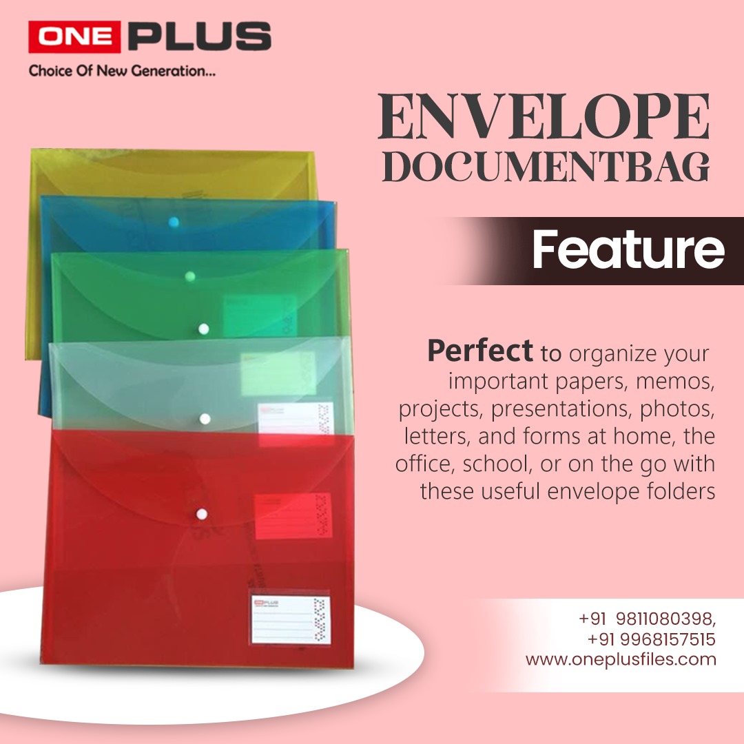 oneplusfile's tweet image. Keep your documents safe and stylish with the sleek OnePlus envelope document bag. Your essentials, always in the right envelope. ✉️

Call us: 9811080398 / 9968157515
Visit us: oneplusfiles.com

#OnePlusStyle #DocumentEssentials #OnePlusEnvelope #DocumentCarry