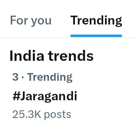 JohnWick_fb's tweet photo. And..its already Trending Nation wide..🥳🥳🥳

@AlwaysRamCharan #GameChanger #Jaragandi https://t.co/pVZ3CWWdKP