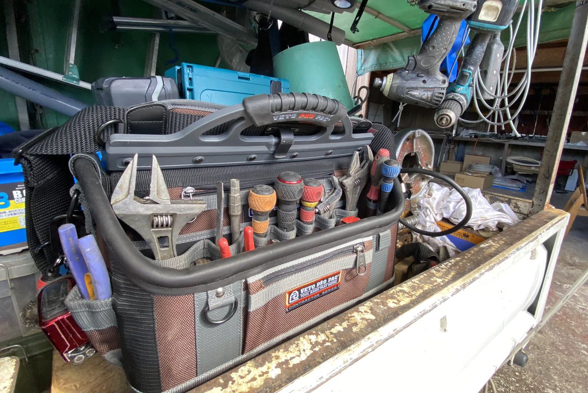 jordan3141's tweet image. 今日から現場に連れていきますε＝👜🛠┏(･ω･)┛✨️

#ベトプロ
#VETOPRO
#工具バッグ