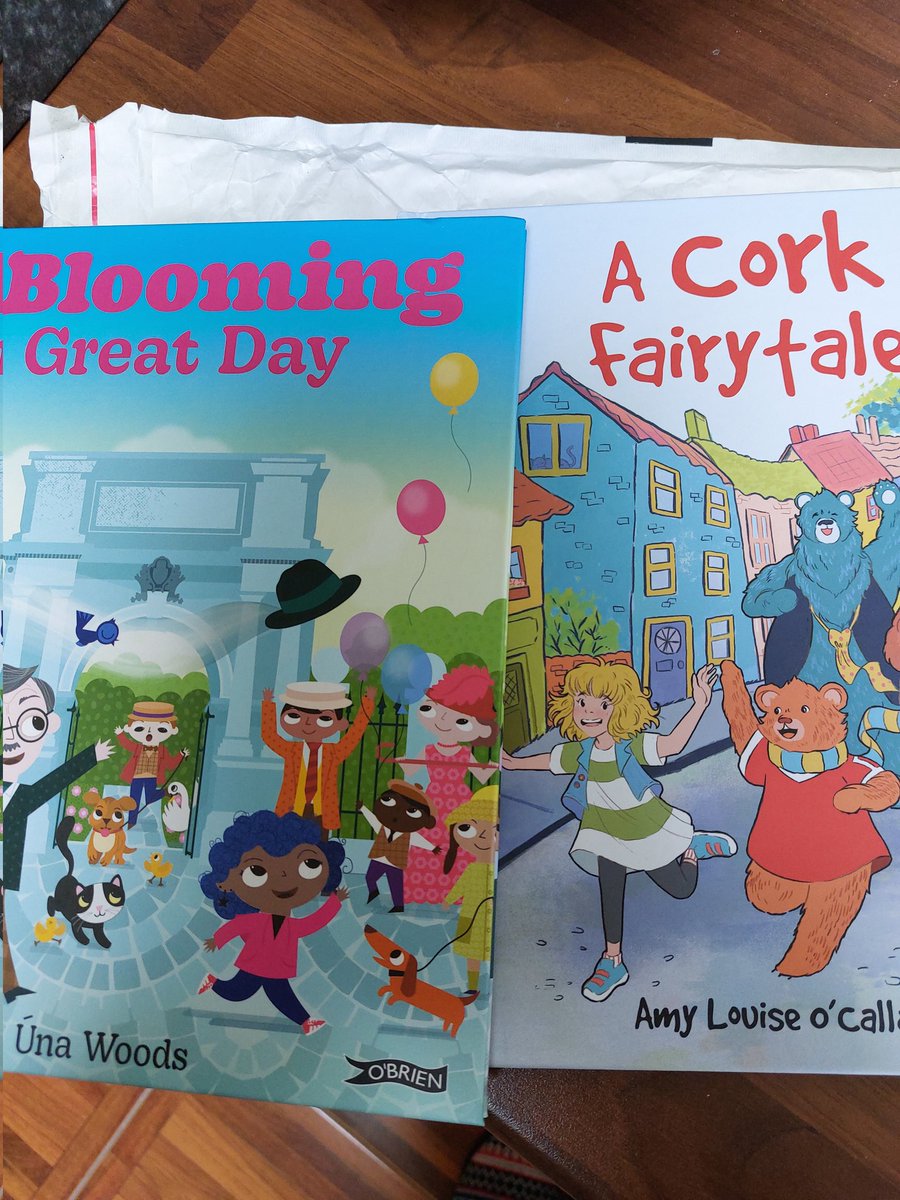 Thank you to the brilliant @OBrienPress for more #BookPost - these charming, all-#Irish, very fun picturebooks (A Blooming Great Day by @UnawoodsUna and A Cork Fairytale by @Amylouioc) are both hitting shelves on May 6th! Don't miss out. #DiscoverIrishKidsBooks