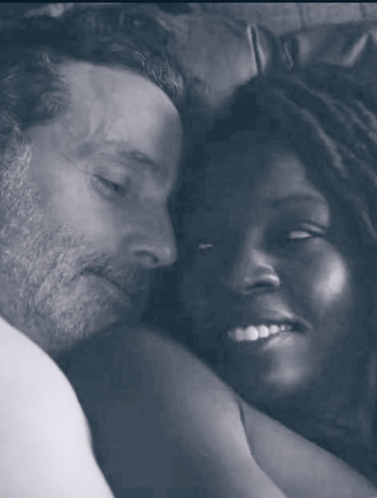 Imagine waking g up to each other for the rest of your life 🥰🥰😭that  what’s Rick Grimes and Michonne Grimes get to do #TheOnesWhoLive  #Love #WeMarried #rickgrimes #MichonneGrimes