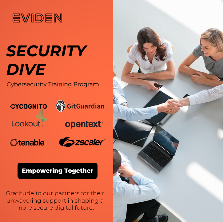 ArneBelter's tweet photo. A heartfelt thank you to all our partners for joining us in the Security Dive #CybersecurityTrainingProgram!
π https://t.co/tFUlXzBsT0
@CyCognito
@GitGuardian
@Lookout
@OpenText
@TenableSecurity
@zscaler
#Cybersecurity #TrainingProgram #Partnership #CyberDefense https://t.co/ligFRXMc5U