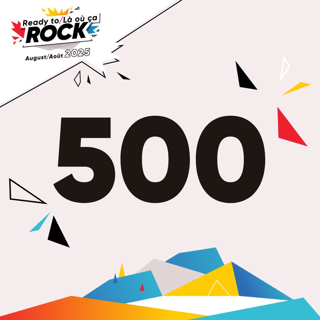 🚨There are only 500 days until Newfoundland and Labrador stands ready to greet the country on our shores for Canada’s largest sporting event. Get ready to rock in Canada’s easternmost city at the 2025 Canada Games 🔥