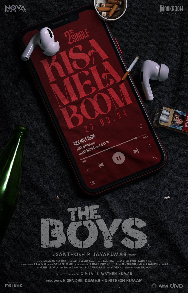 #KissaMelaBoom, the 2nd single from #TheBoys, dropping tomorrow! Stay tuned to vibe with it! 💭 An #ArunGautham musical #TheBoysFromMarch29th @Novafilmstudio @darkroompic @proyuvraaj