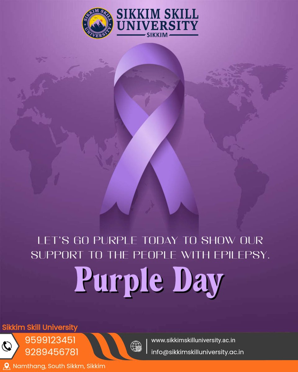Paint the world purple and spread epilepsy awareness on#PurpleDay #EpilepsyAwareness 💜 #sikkimskilluniversity #namthang #southsikkim #sikkim