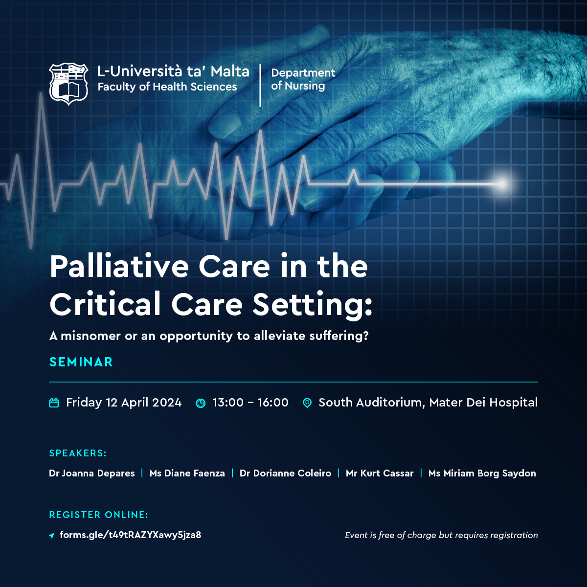 📢SEMINAR on #PalliativeCare in critical care settings MORE INFO: facebook.com/events/1088909… REGISTRATION: forms.gle/t49tRAZYXawy5j…