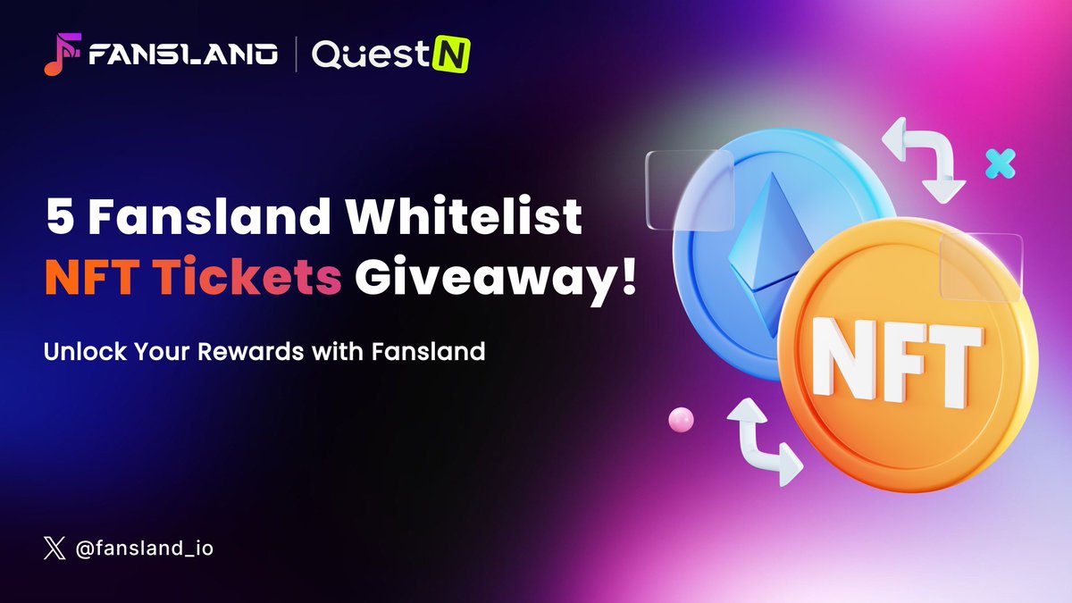 🔥👾 Dive into the ultimate fusion of Fansland and @QuestN_com with our thrilling giveaway! 😎 💰 Stand a chance to win 5 exclusive Fansland NFT Tickets Whitelist from March 25 to 31! 🗓️ Complete simple tasks and get an NFT of Fansland! 🎁 app.questn.com/quest/88433613… 🌟 Don't…