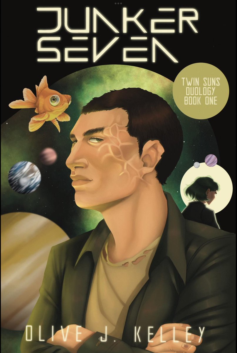 Happy #TransRightsReadathon! My recommendation for today is Junker Seven by @olivejkelley, a sci-fi thriller romance starring trans and nonbinary characters who fall in love as they are sucked into the fight for everyone in the galaxy’s ability to be free and live as themselves.