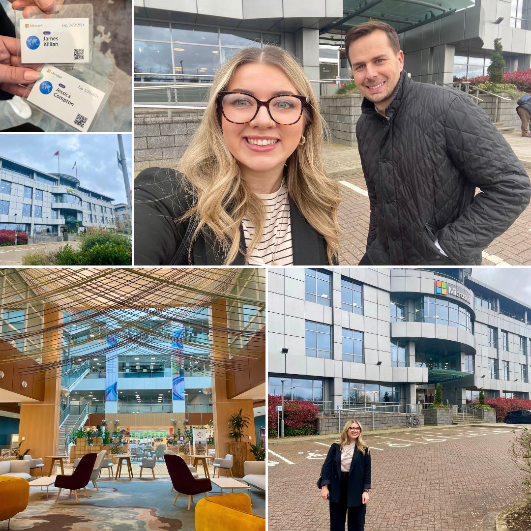 Good to see our Marketing Manager, Jess, and Sales Director, James, out and about on Friday, with a trip to Microsoft HQ in Reading 🤩 

They learnt more about Microsoft Tech for Social Impact and shared some of the brilliant work we're doing in the Charity &amp; Non-Profit space 💙