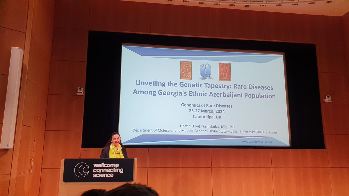#GRD24
Really enjoyed the talk by <a href="/TikaTkemaladze/">Tika Tkemaladze</a> about her work with understudied Azerbaijani families in Georgia, many new diagnoses and majority are treatable!!
