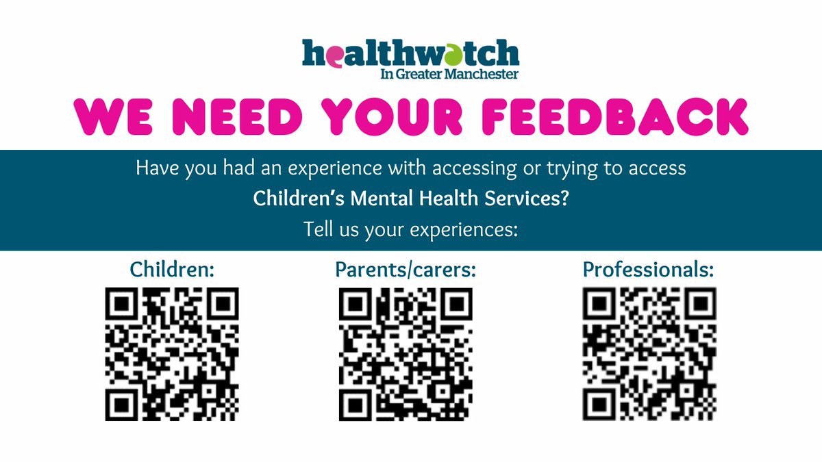 ＤＥＡＤＬＩＮＥ ＡＰＰＲＯＡＣＨＩＮＧ! Our joint project in GM looking into your experiences of using Children's Mental Health Services (CAMHS) has a range of surveys which close this week! Please complete the relevant survey and share it with others: healthwatcholdham.co.uk/news/2024-02-1…