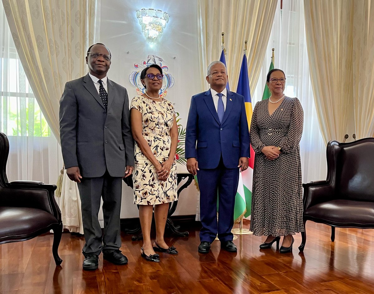 Excellent meeting today with H.E. Wavel Ramkalawan, President of Seychelles🇸🇨. Thank you for making health a priority & being a true champion of key health initiatives. @WHOAFRO is committed to supporting ongoing efforts to increase access to affordable, quality services for all.