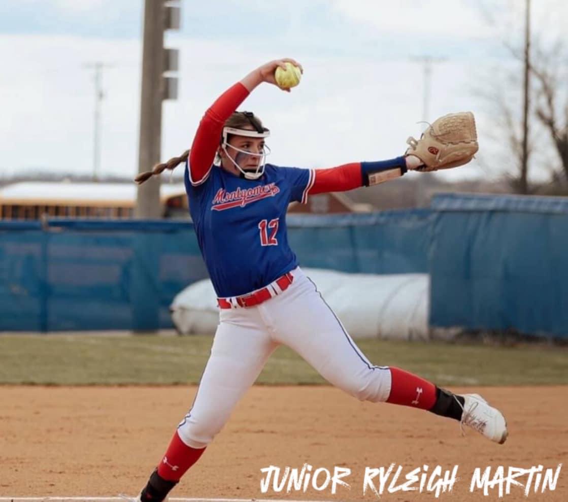 Lights out for Ryleigh Martin! 

Martin went the distance on the mound tallying up 13 K’s out of 24 batters &amp; only allowing 2 hits. The RH hurler added another shut out to her resume. 

Martin helped herself at the plate ringing in 3 RBIs of the Indians 7 runs.
